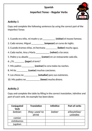 Imperfect Tense – Free Exercise .